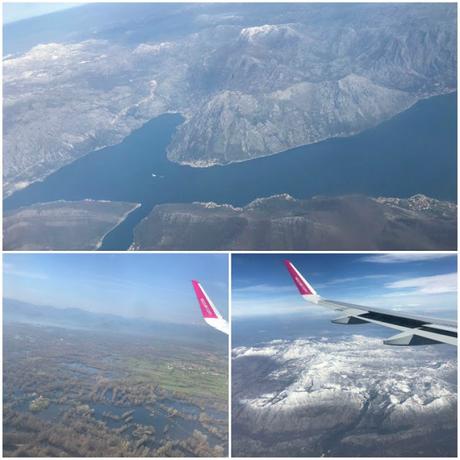 vistas de Montenegro desde el avion