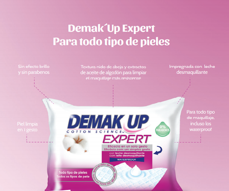 La rutina de limpieza facial con toallitas Demak Up Sensitive y Expert