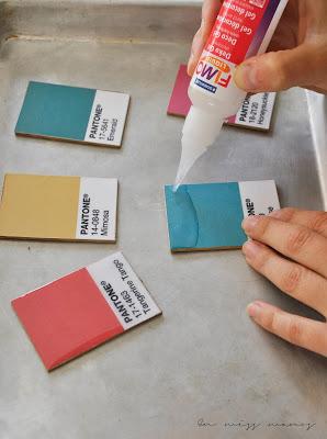 Renovar frigorífico efecto mármol +  Imanes colores Pantone