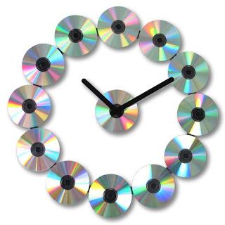 Convierte tus cds viejos en lindos relojes decorativos