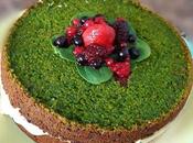 Pastel espinacas, musgo bosques ispanakh