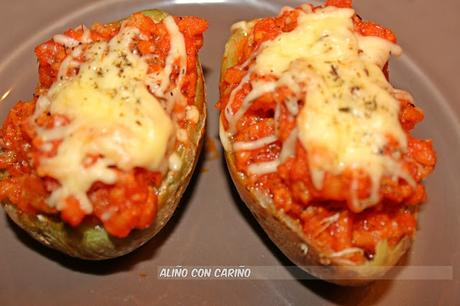 BARQUITAS DE PATATA A LA BOLOÑESA