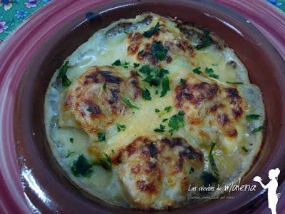 Huevos al horno con bechamel