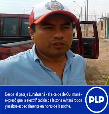 En Quilmaná: LLEGA LA ELECTRICIDAD AL PASAJE “LUNAHUANÁ”…