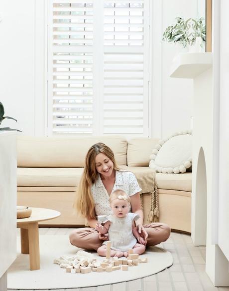 Una encantadora tiny home en color rosa empolvado Una encantadora tiny home en color rosa empolvado