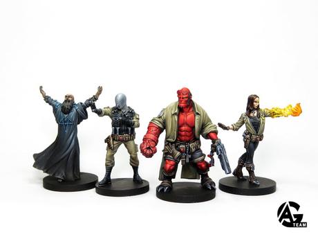 Figuras de Hellboy pintadas por Ángel Giráldez