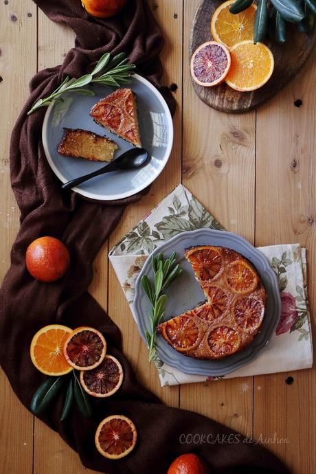 Bizcocho de Naranja y Almendra. Tarta Invertida. Cookcakes de Ainhoa