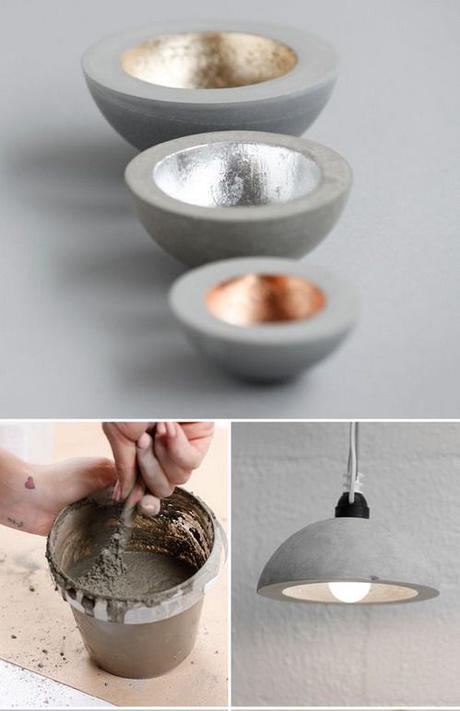 IDEAS PARA HACER LAMPARAS CON CEMENTO Y CUERDA