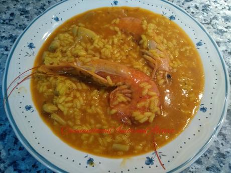 Arroz Caldoso con Sepia y Gambones