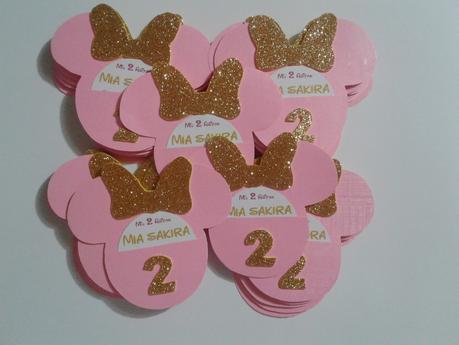 TARJETA DE INVITACIÓN MINNIE GOLD