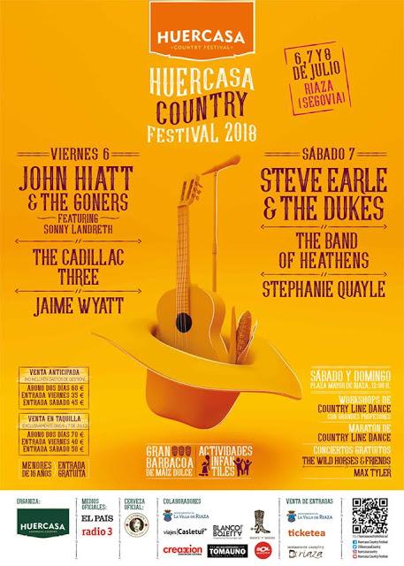 John Hiatt y Steve Earle encabezan el Huercasa Country Festival 2018