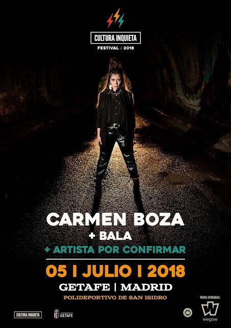 El Festival Cultura Inquieta confirma a Carmen Boza y Bala