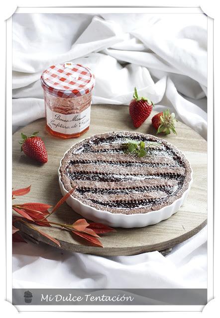 Tarta de fresas y Chocolate