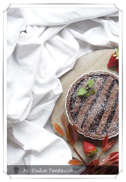 Tarta de fresas y Chocolate