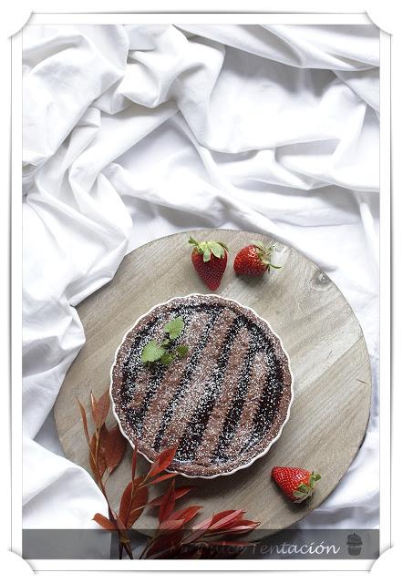 Tarta de fresas y Chocolate