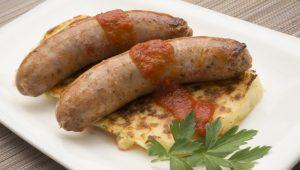 Receta de cocina: “Longaniza con salsa picante y puré de patatas”