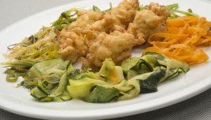 Receta de cocina: “Buñuelos de bacalao con verduras a la plancha”- Cocina sana. Receta de cocina: “Buñuelos de bacalao con verduras a la plancha”- Cocina sana.