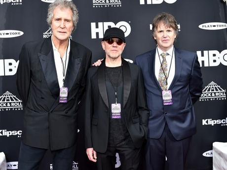 John Illsley, Alan Clark y Guy Fletcher de Dire Straits.