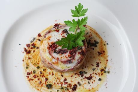 Milhojas de Carpaccio de Pulpo a la Gallega