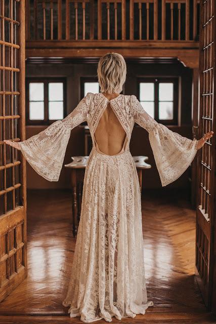 Senda es la última colección de vestidos de novia de Immaclé donde sus maravillosas mangas cobran todo el protagonismo