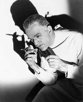 Boris Karloff en Black Friday, una excelente película dirigida por Arthur Lubin