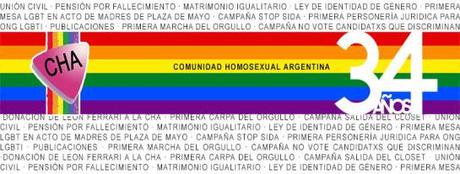 Argentina. La C.H.A. Comunidad Homosexual Argentina cumple 34 años.