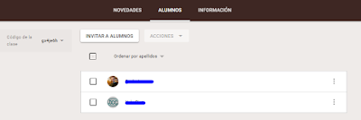 Apunta alumnos a Google Classroom