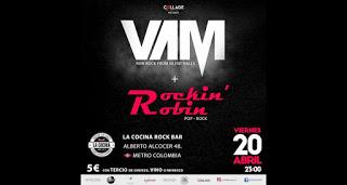 DMR cubrirá el concierto en Madrid de VAM + Rockin’ Robin (20-04-2018)