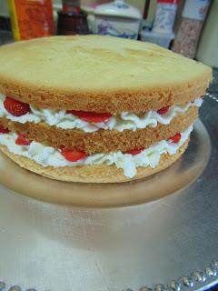 Genoise de fresas y nata