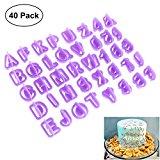 HOOMIL 40x Cortadores Fondant Letras Moldes Letras Repostería