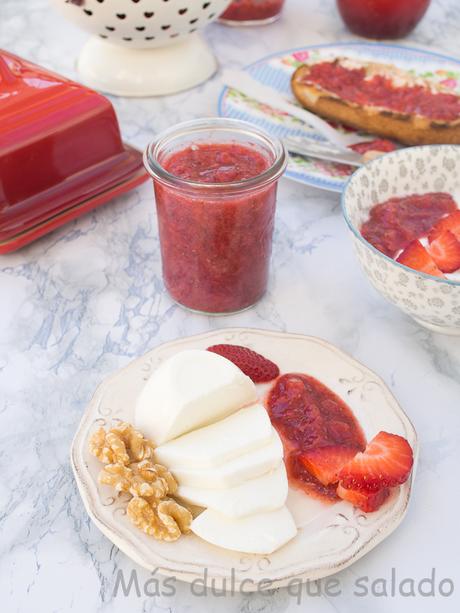 Mermelada de fresa sin azúcar.