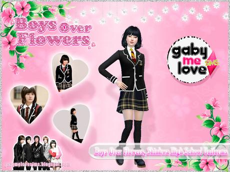 Boys Over Flowers, Shinhwa High School Uniforms - Femenino, Sims 4 (Jan Di)