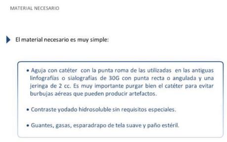 Técnica de realización de la galactografia