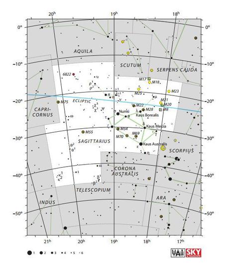 El maravilloso fondo de estrellas de la constelación de Sagitario