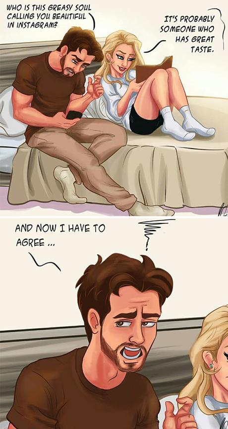 36 Comic sobre la vida en pareja y las situaciones de cotidiana de Max y Julia