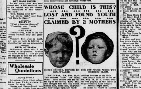 Madre rica, madre pobre. El caso Bobby Dunbar (1912)