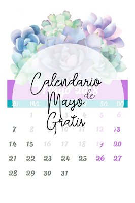 Calendario de Mayo , gratis