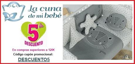 Cupón descuento 5% por compras superiores a 120€ en La Cuna de mi Bebé Cupón descuento 5% por compras superiores a 120€ en La Cuna de mi Bebé