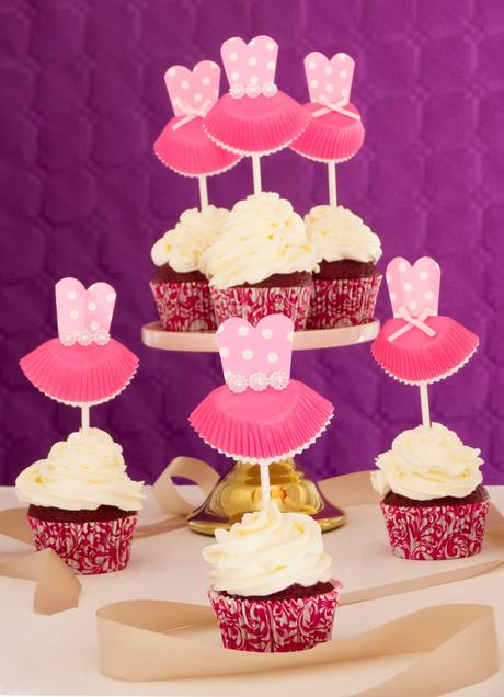  Cupcakes de bailarina para Las doce princesas bailarinas