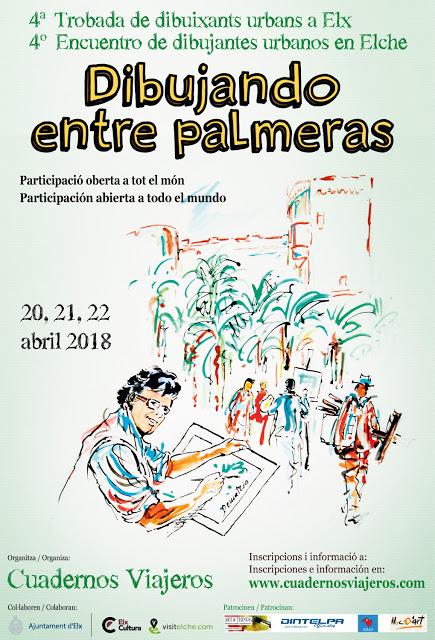 Dibujando entre Palmeras. Elche.