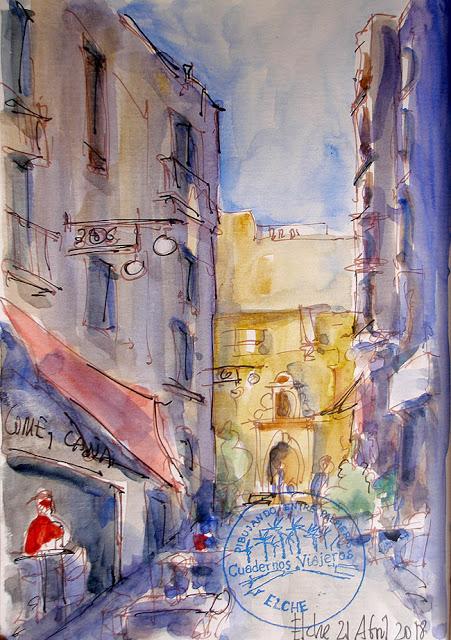 Dibujando entre Palmeras. Elche.