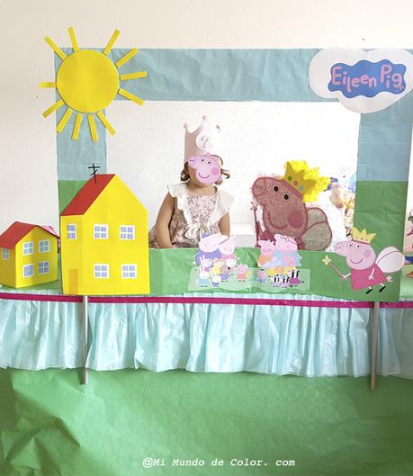 asi quedo mi photocall de peppa pig