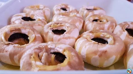 Champiñones rellenos de merluza