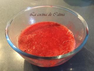 Crema de fresas y caramelo Crema de fresas y caramelo