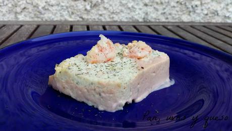 Budín de merluza y gambas (microondas) Budín de merluza y gambas (microondas)
