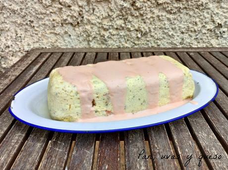 Budín de merluza y gambas (microondas)