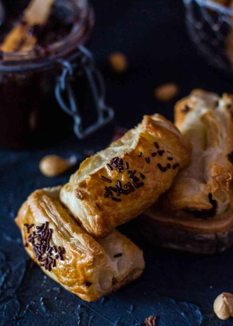 recetas postres fáciles recetas con hojaldre recetas con chocolate Nocilla casera   