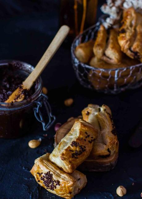 recetas postres fáciles recetas con hojaldre recetas con chocolate Nocilla casera   