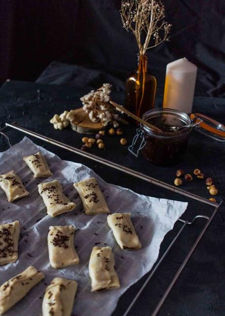 recetas postres fáciles recetas con hojaldre recetas con chocolate Nocilla casera   