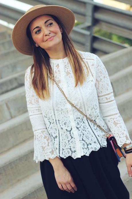 Blusa de encaje
